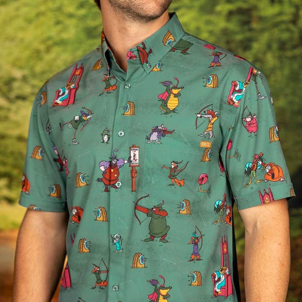 RSVLTS Disney’s Robin Hood Archrivals KUNUFLEX Short Sleeve Shirt Small